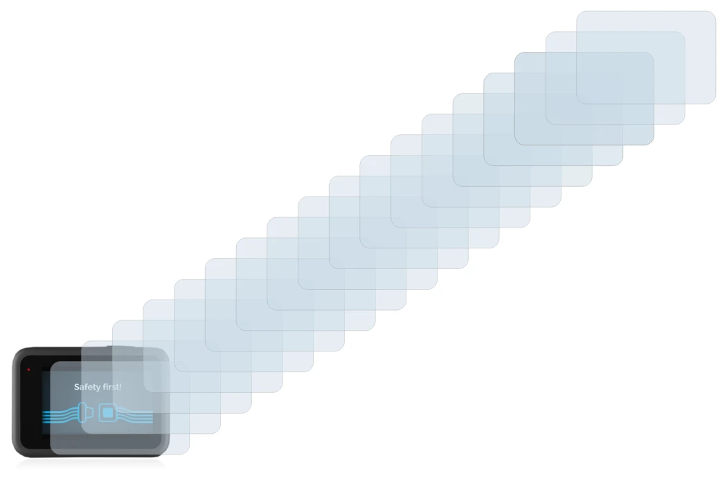 Image de l'appareil GoPro Hero 9 Black avec une grande variété de protections d'écran.