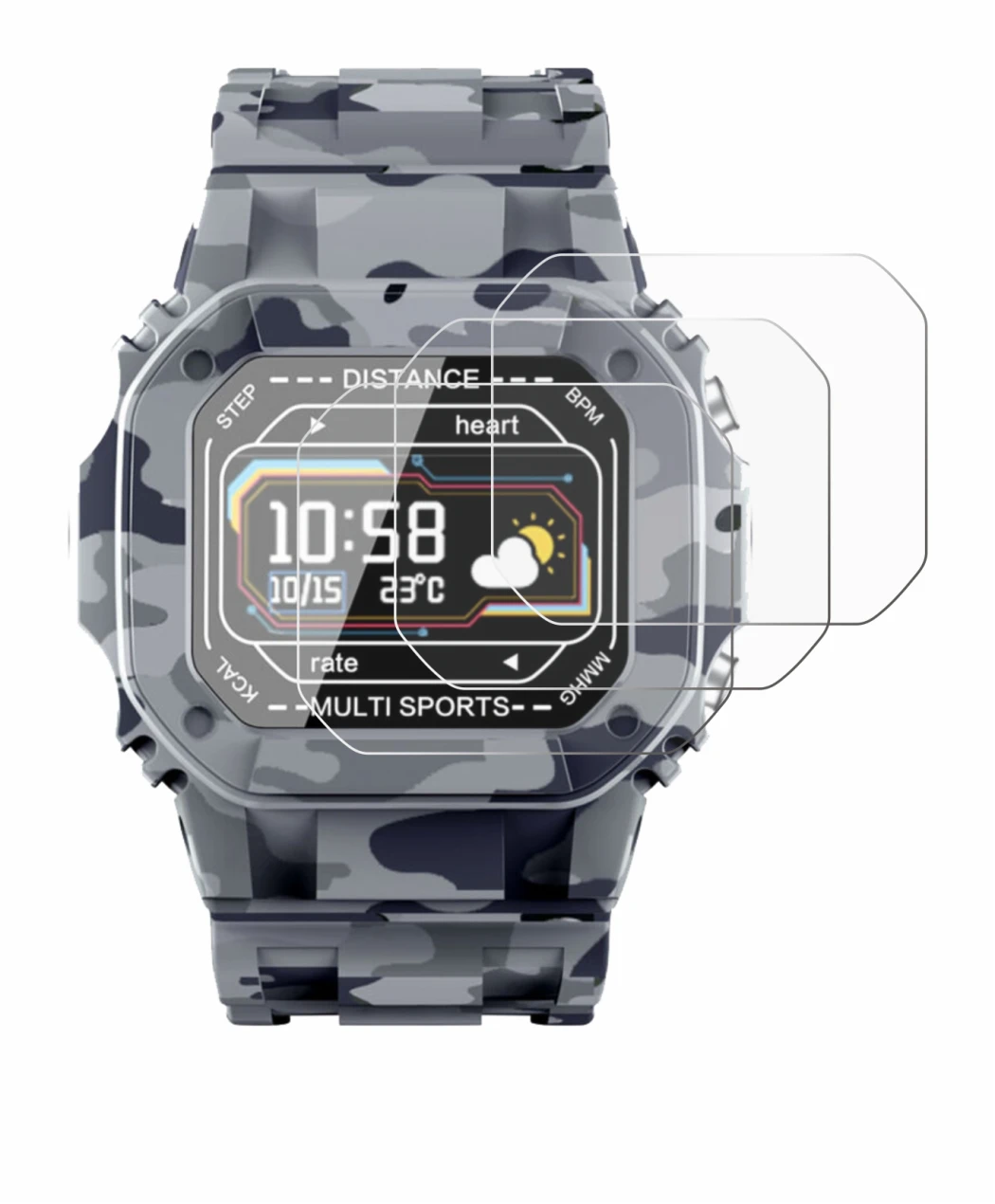 Image de l'appareil JAY-tech SWi2 avec une grande variété de protections d'écran.