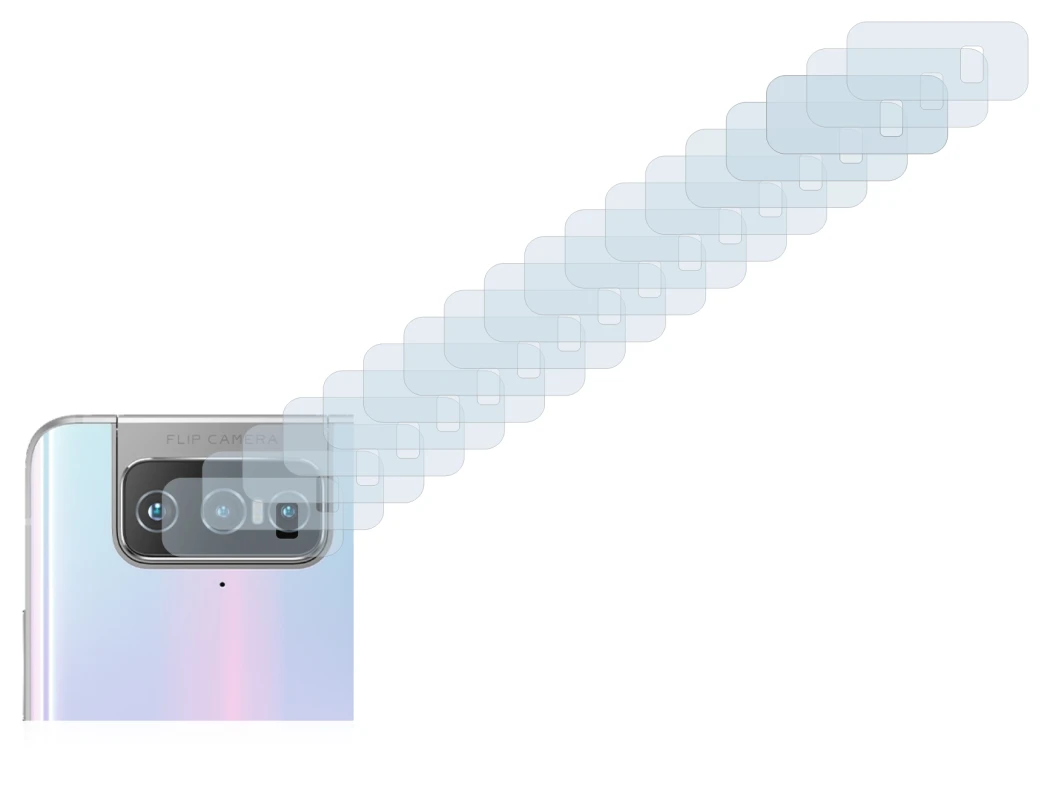 Image de l'appareil ASUS Zenfone 7 Pro ZS671KS (Caméra UNIQUEMENT) avec une grande variété de protections d'écran.