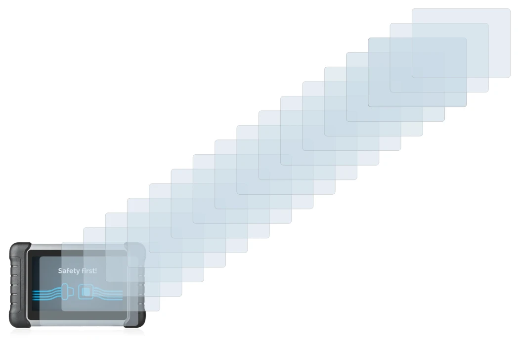 Image de l'appareil Autel MaxiCOM MK808 avec une grande variété de protections d'écran.