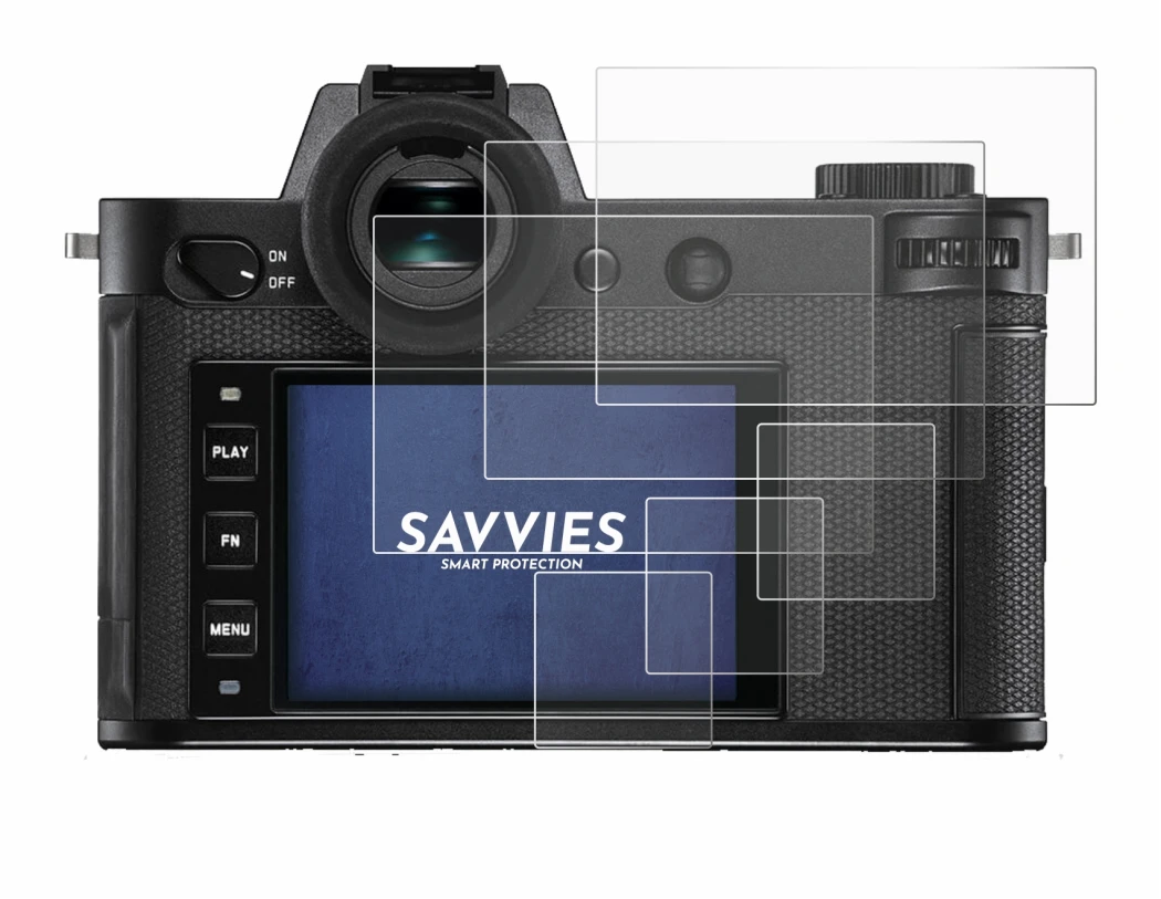 Image de l'appareil Leica SL2-S avec une grande variété de protections d'écran.