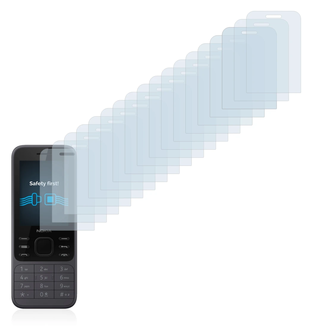 Image de l'appareil Nokia 6300 2020 avec une grande variété de protections d'écran.