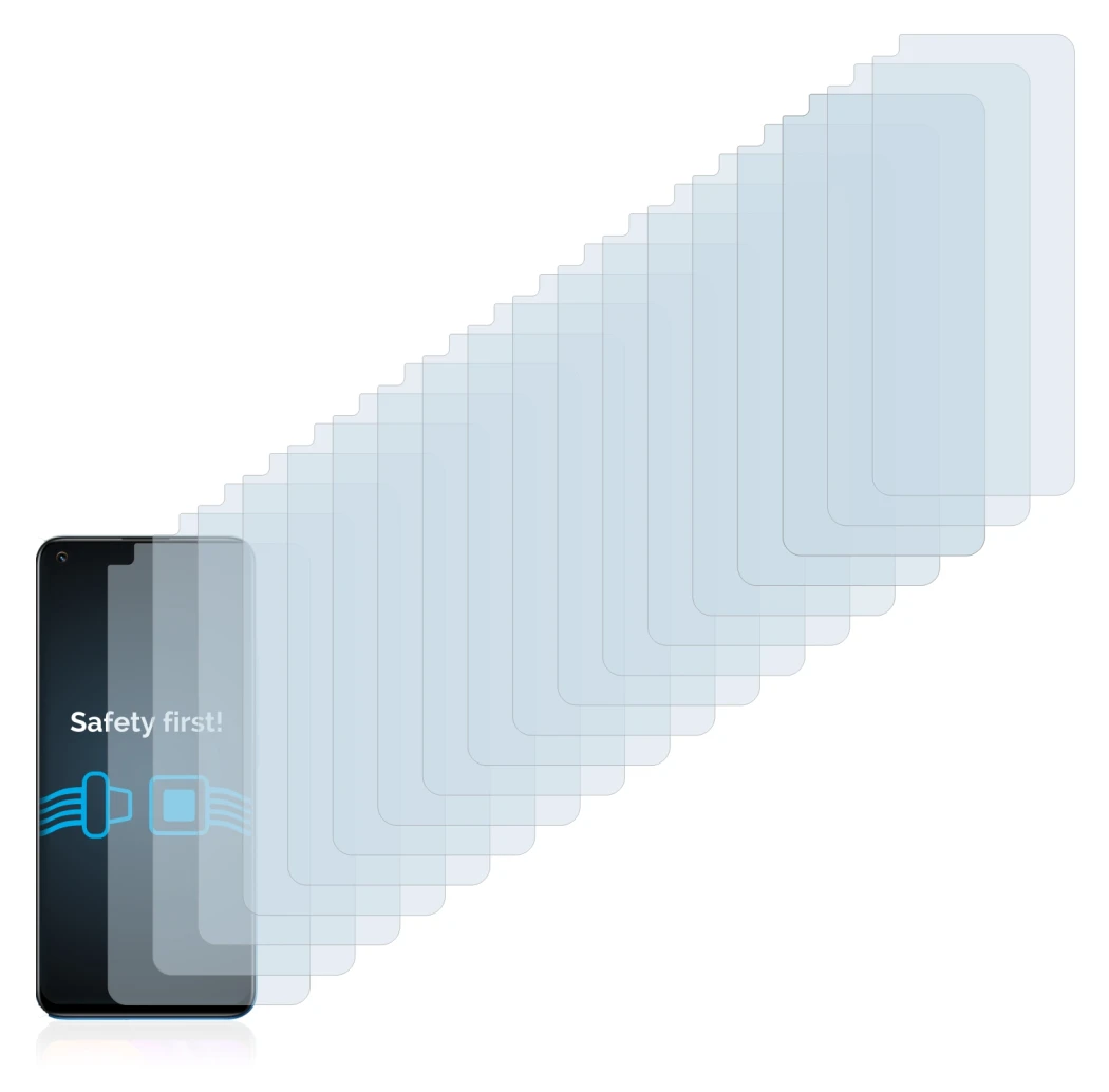 Image de l'appareil realme 8 avec une grande variété de protections d'écran.