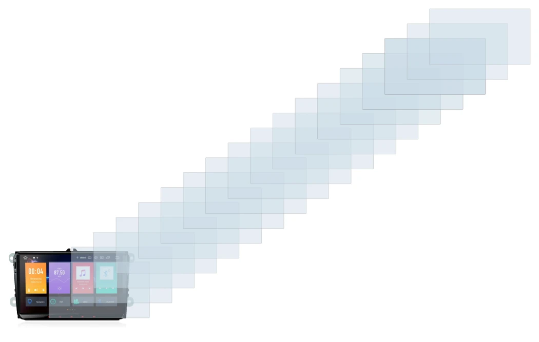 Image de l'appareil Xtrons PBE90MTVL avec une grande variété de protections d'écran.