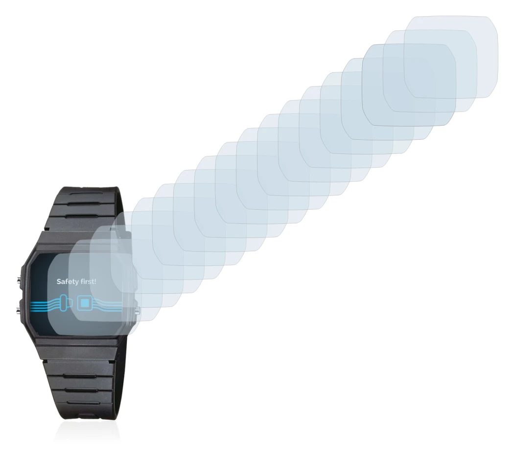 Image de l'appareil Casio Collection Unisex F-91W avec une grande variété de protections d'écran.