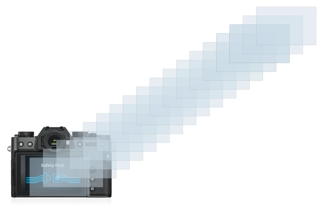 Image de l'appareil Fujifilm X-T30 ll avec une grande variété de protections d'écran.