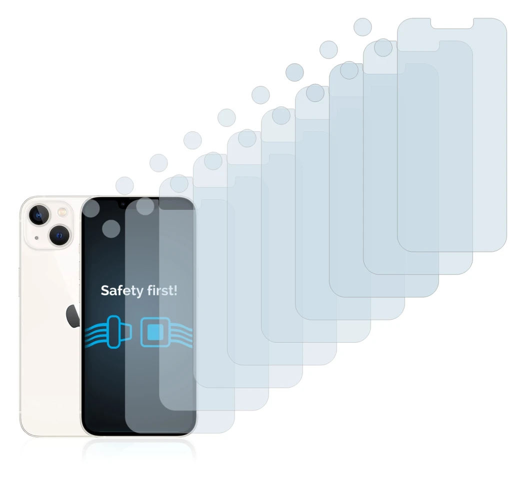 Image de l'appareil Apple iPhone 13 (Avant+Caméra) avec une grande variété de protections d'écran.