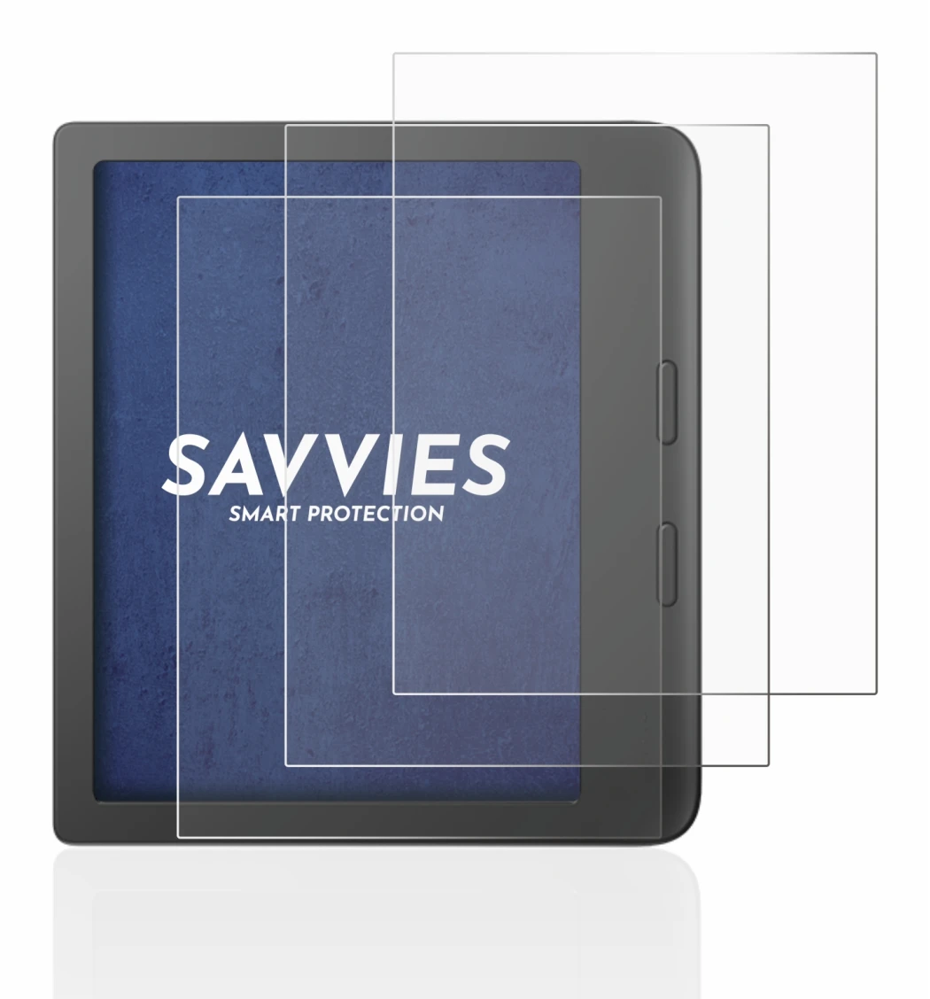 Image de l'appareil Tolino Vision 6 avec une grande variété de protections d'écran.