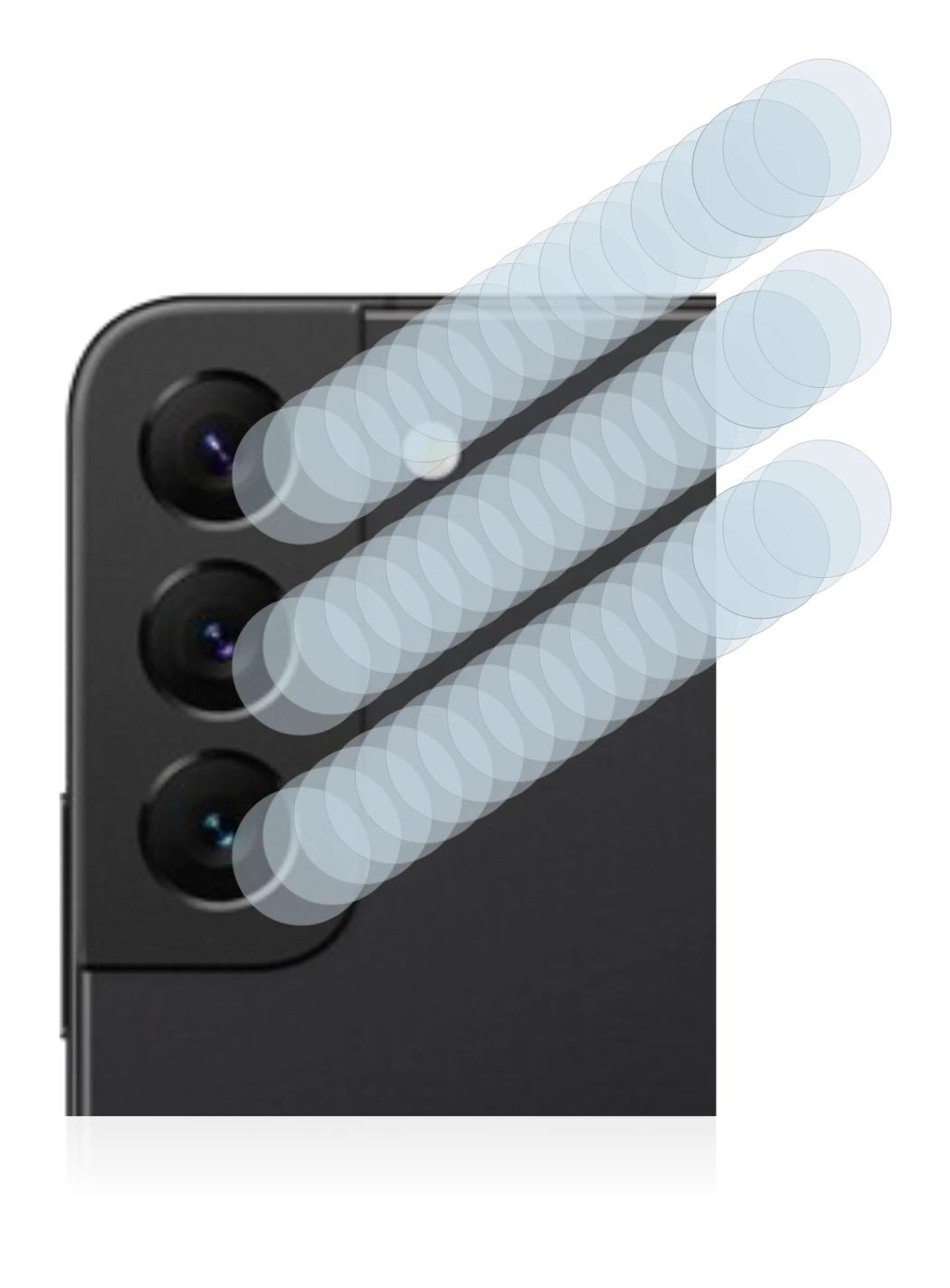 Image de l'appareil Samsung Galaxy S22 5G (Caméra UNIQUEMENT) avec une grande variété de protections d'écran.