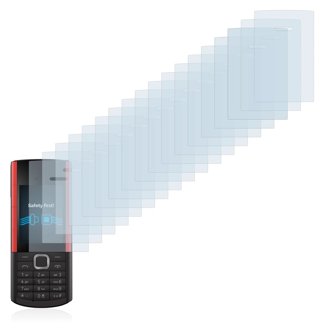 Image de l'appareil Nokia 5710 XA avec une grande variété de protections d'écran.