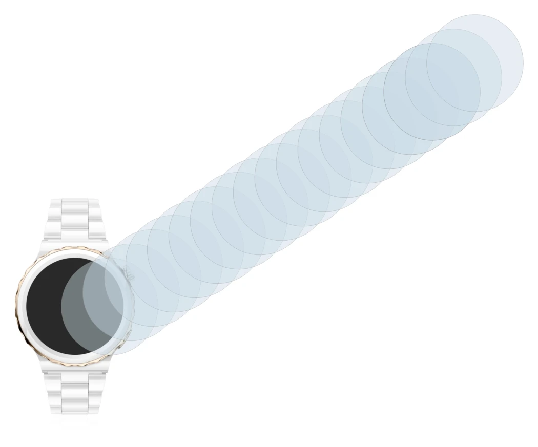 Image de l'appareil Huawei Watch GT 3 Pro Ceramic (43mm) avec une grande variété de protections d'écran.