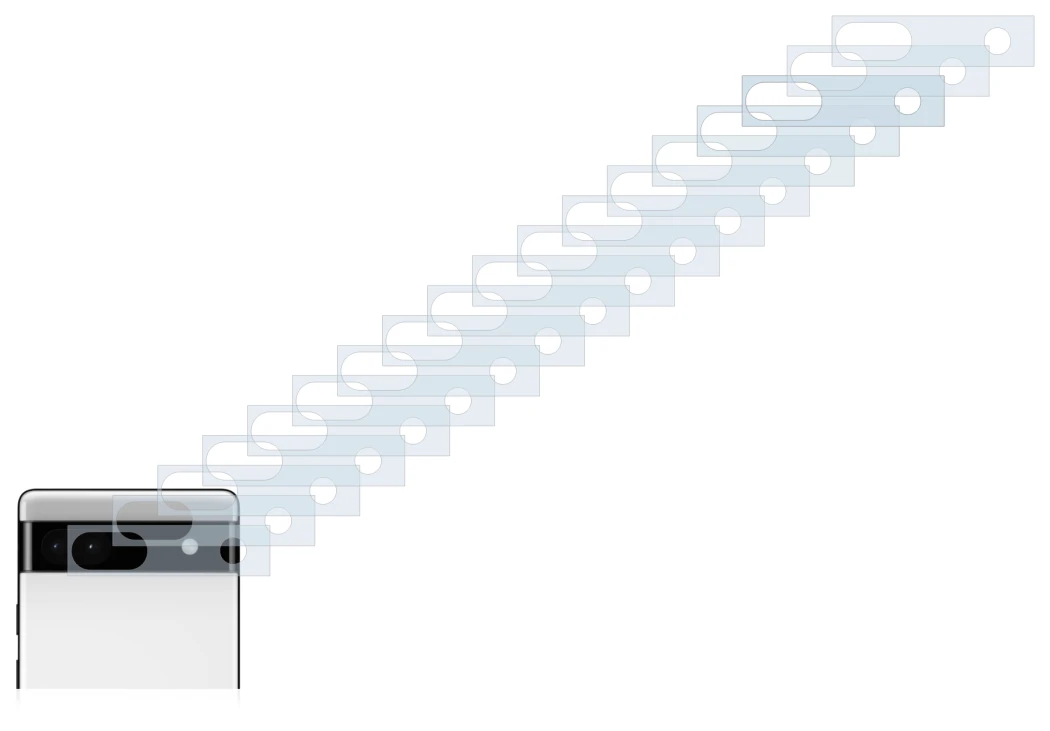 Image de l'appareil Google Pixel 6a (Caméra UNIQUEMENT) avec une grande variété de protections d'écran.