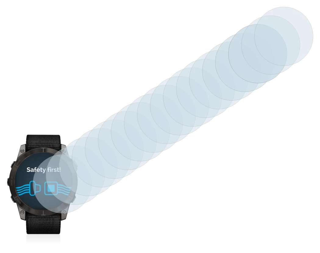 Image de l'appareil Garmin Enduro 2 avec une grande variété de protections d'écran.