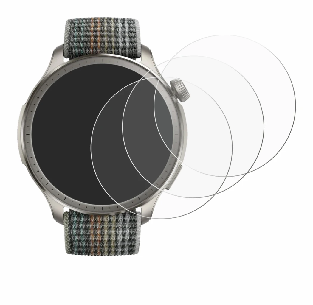 Image de l'appareil Huami Amazfit Balance avec une grande variété de protections d'écran.