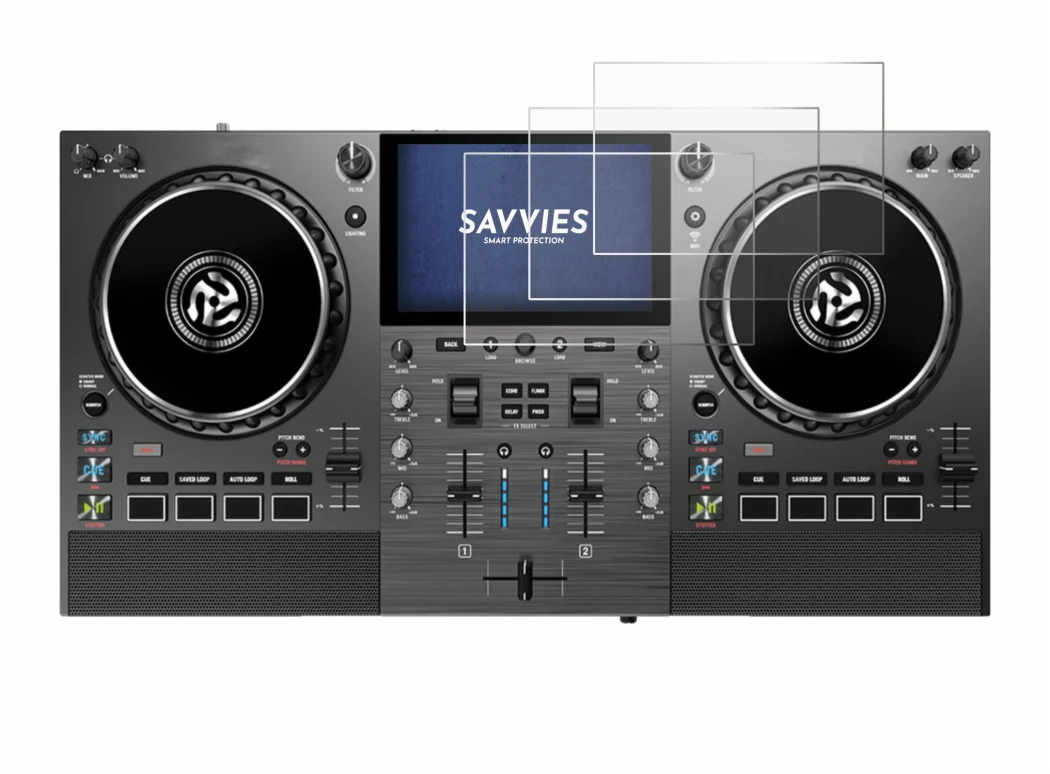 Image de l'appareil Numark Mixstream Pro Go avec une grande variété de protections d'écran.