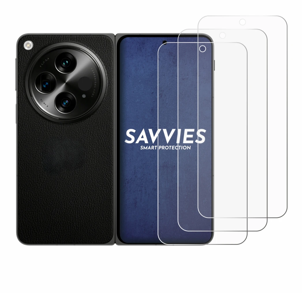 Image de l'appareil OnePlus Open (case-friendly) avec une grande variété de protections d'écran.