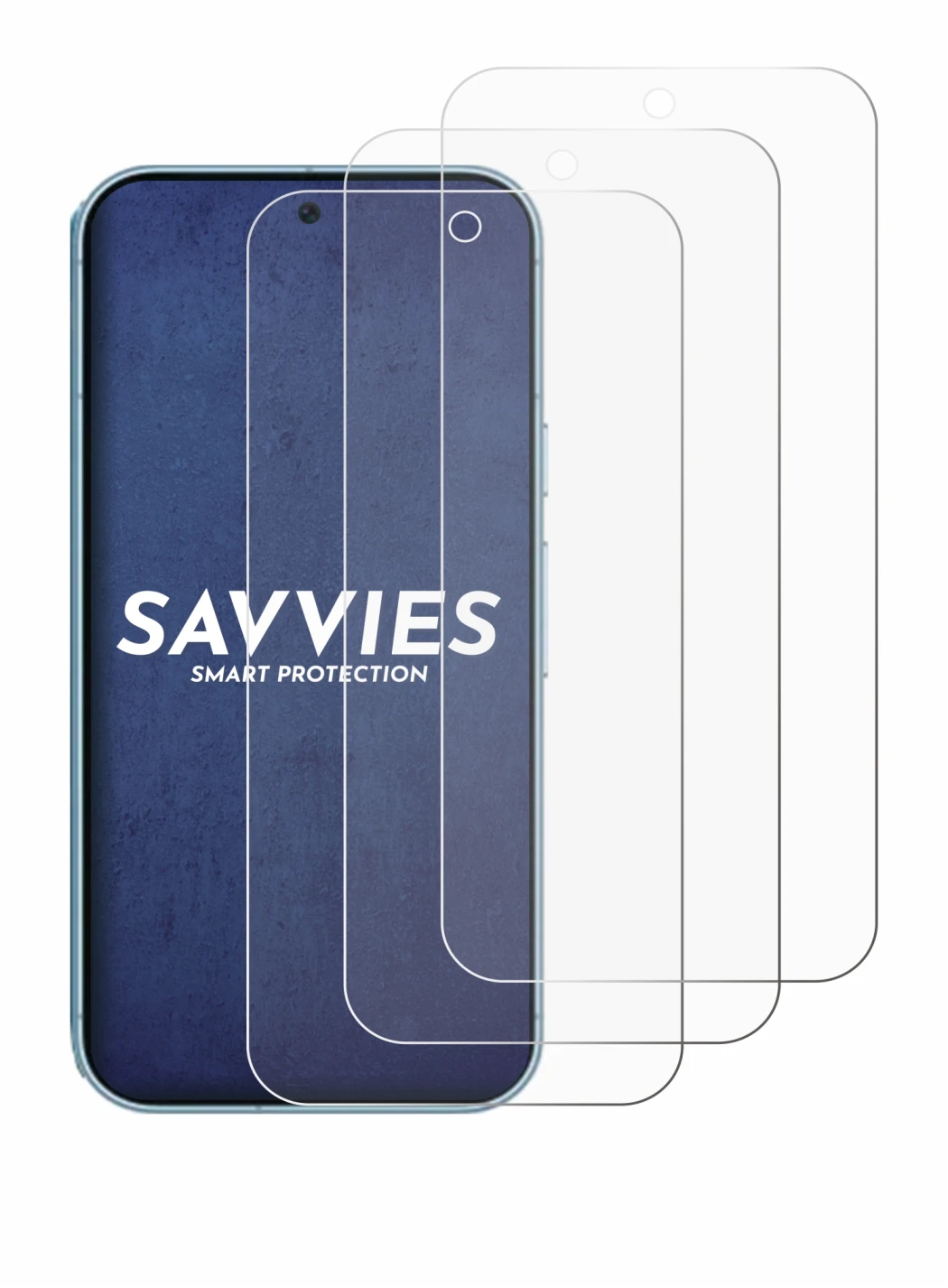 Image de l'appareil Google Pixel 9 Pro XL avec une grande variété de protections d'écran.