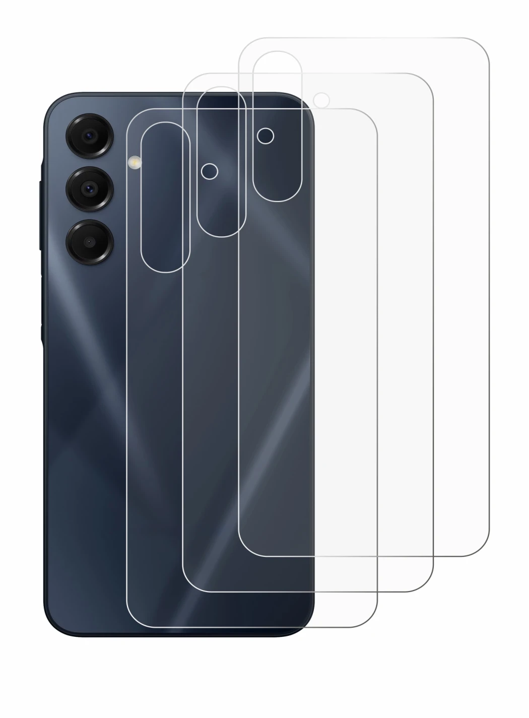 Image de l'appareil Samsung Galaxy A16 5G (Arrière) avec une grande variété de protections d'écran.