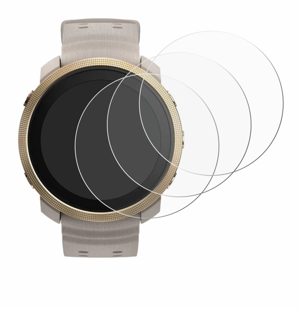 Image de l'appareil Polar Vantage M3 avec une grande variété de protections d'écran.