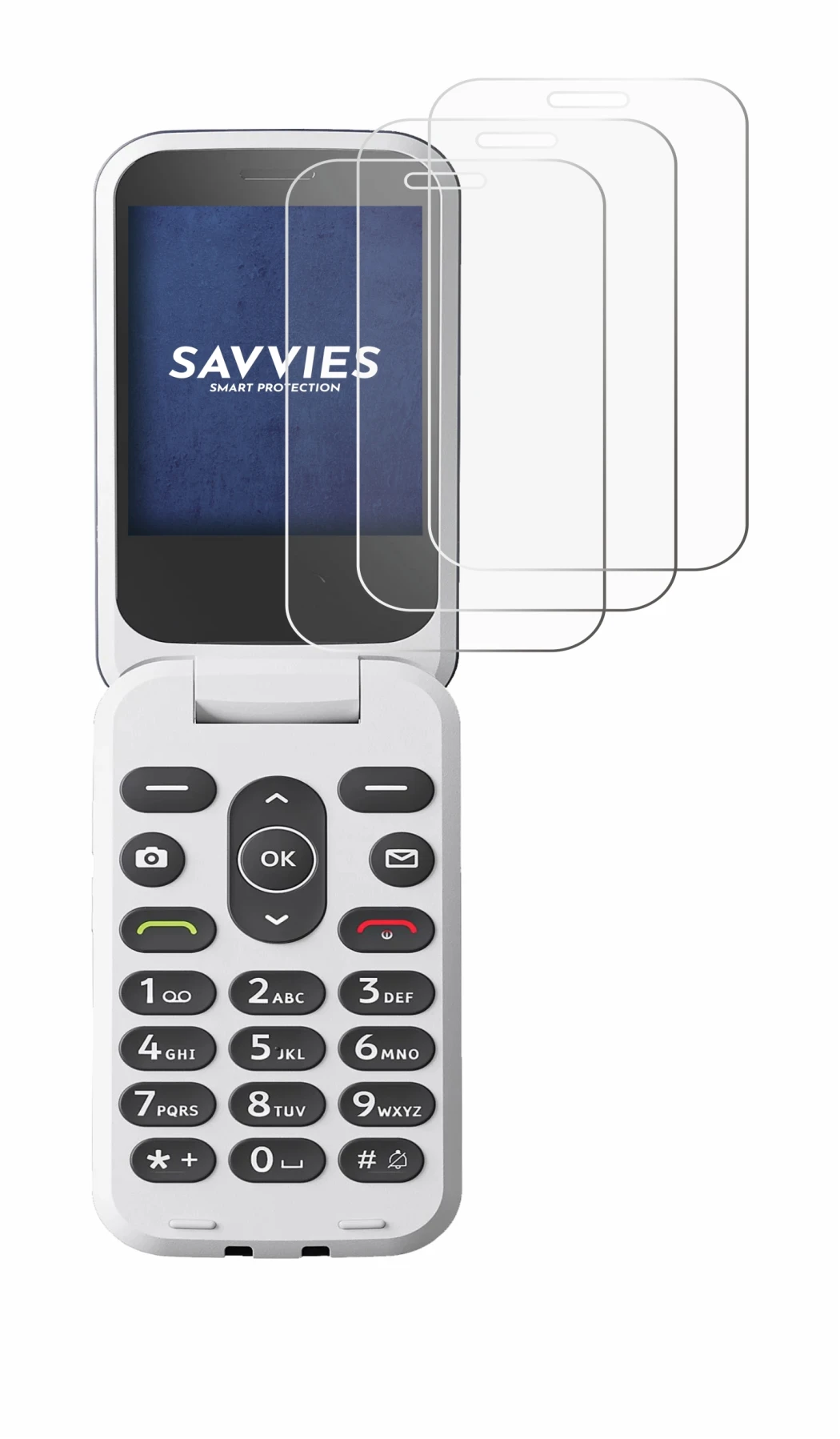 Image de l'appareil Doro 2820 avec une grande variété de protections d'écran.