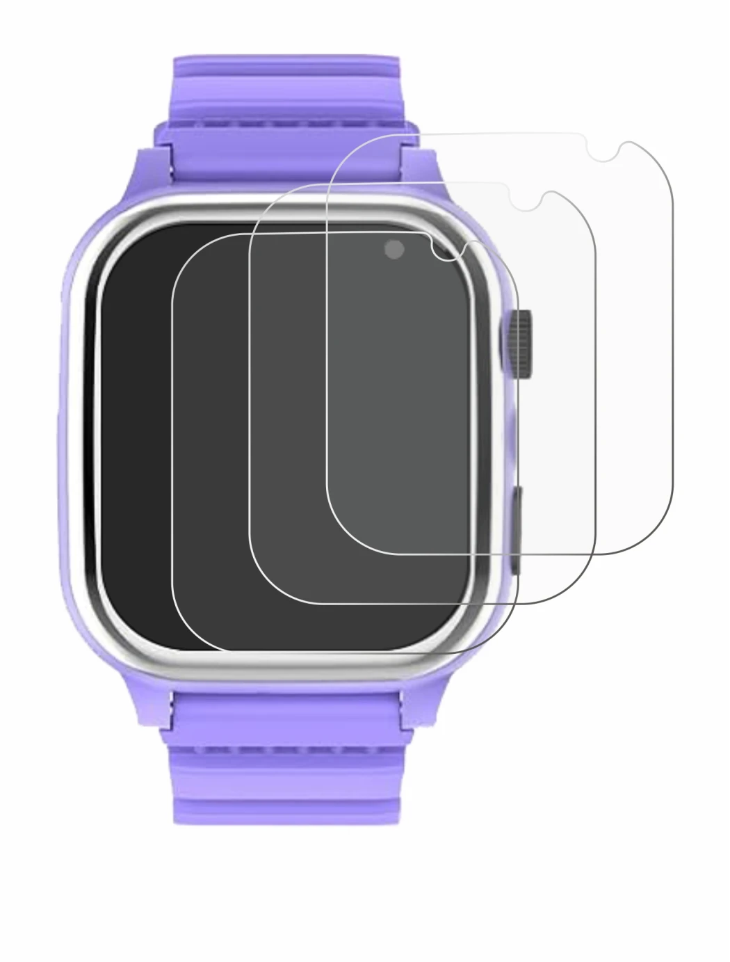 Image de l'appareil Jubunrer Kids Smartwatch avec une grande variété de protections d'écran.
