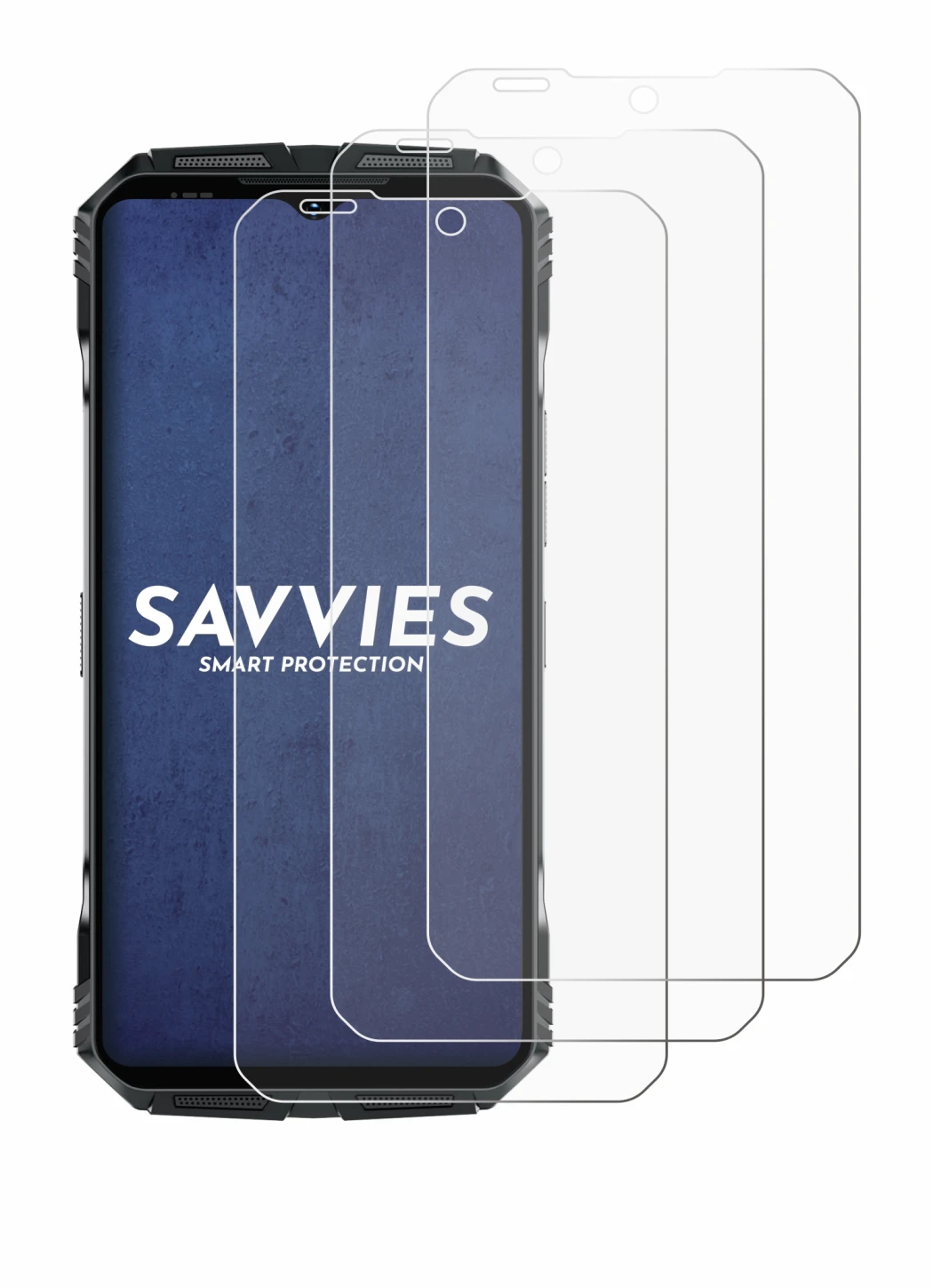 Image de l'appareil Doogee S118 Pro avec une grande variété de protections d'écran.