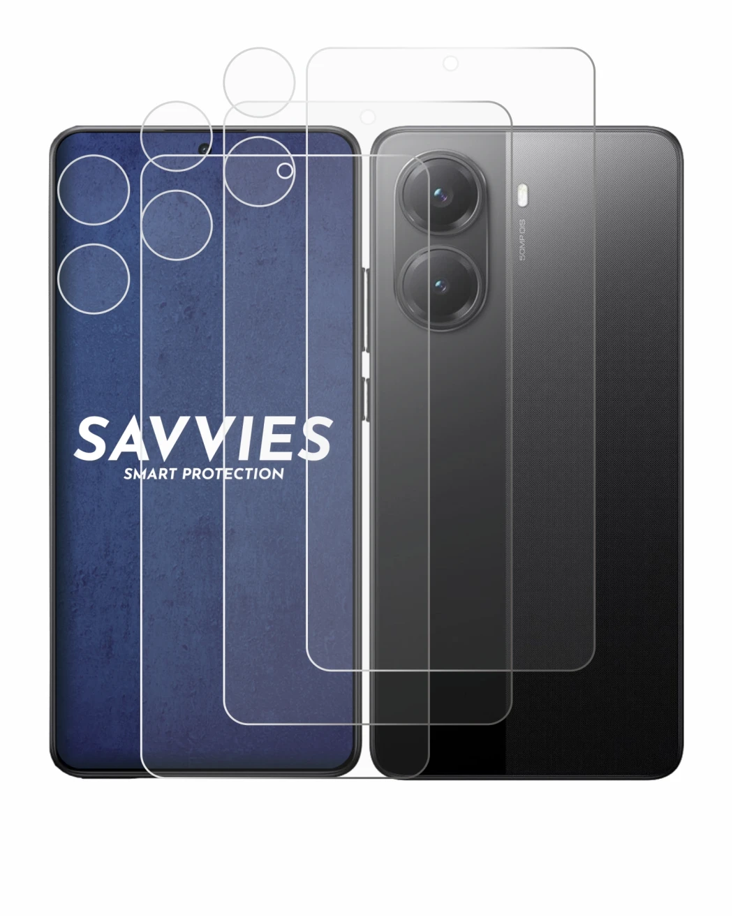 Image de l'appareil Xiaomi Poco X7 Pro (Avant+Caméra) avec une grande variété de protections d'écran.