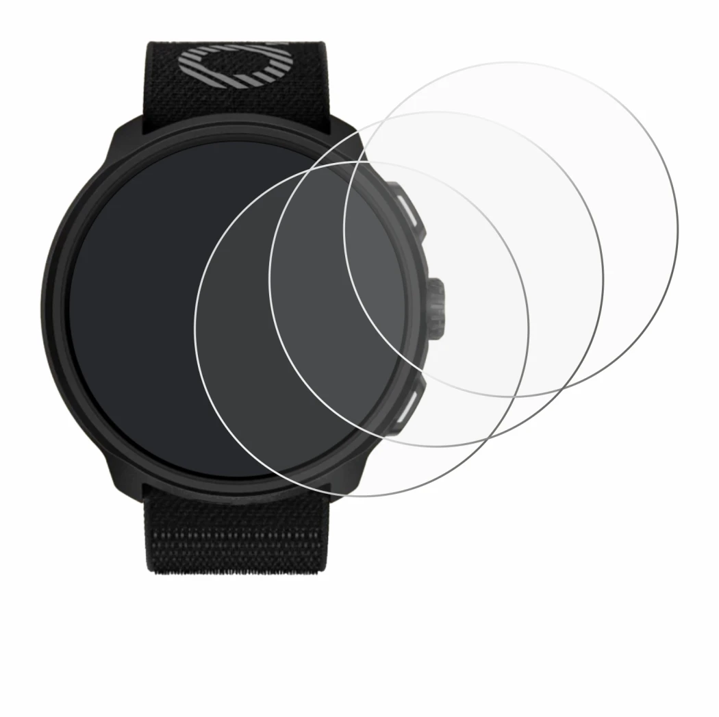 Image de l'appareil Suunto Run avec une grande variété de protections d'écran.