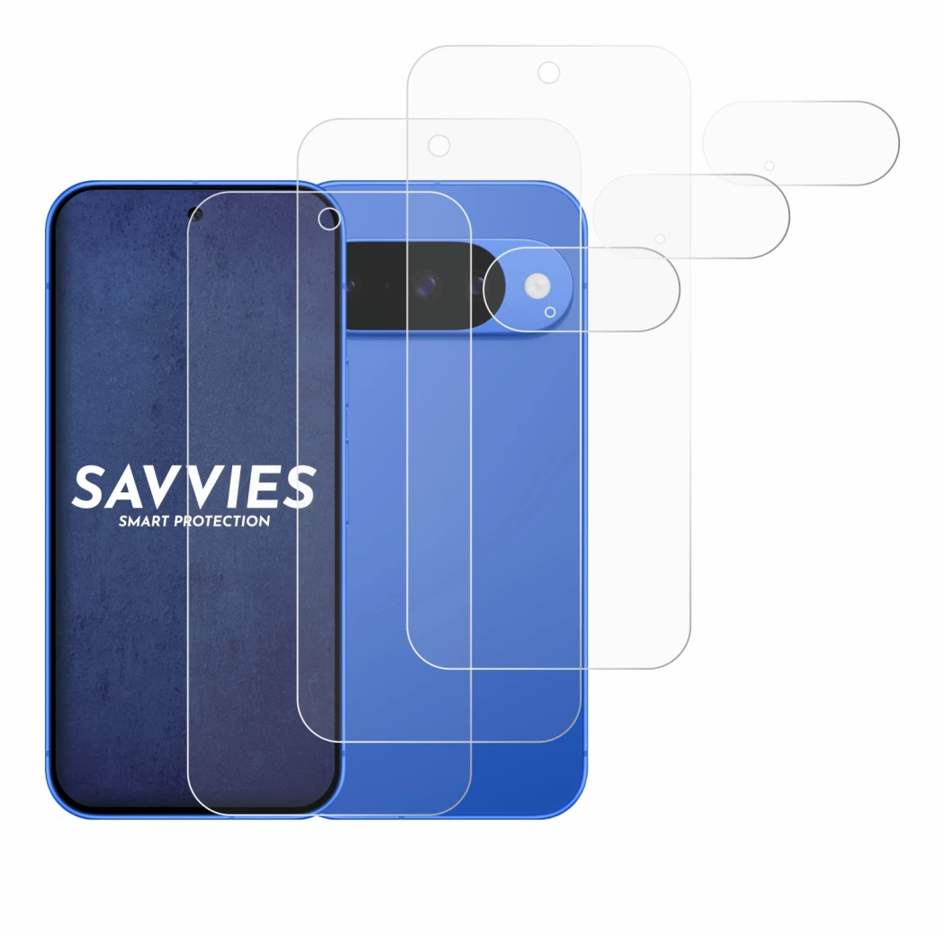 Image de l'appareil Google Pixel 10 (Avant+Caméra) avec une grande variété de protections d'écran.