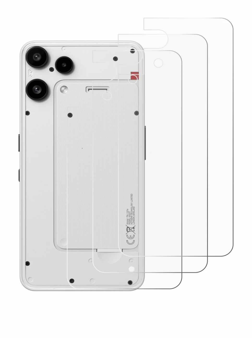 Image de l'appareil Nothing Phone (3a) Lite (Arrière) avec une grande variété de protections d'écran.