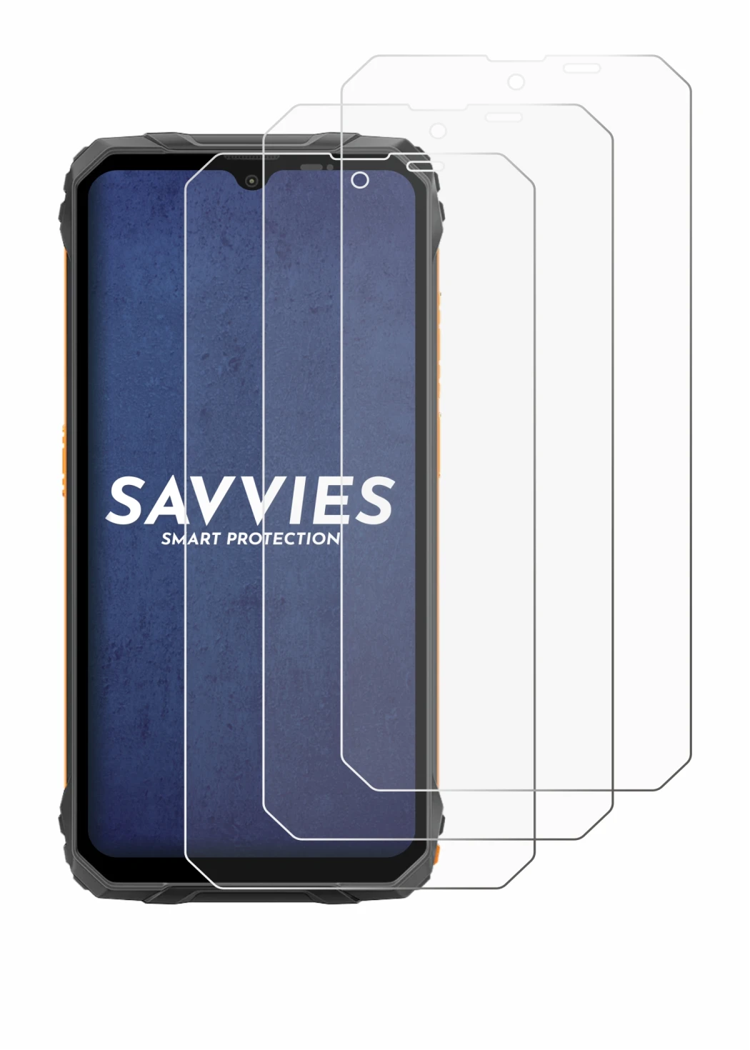 Image de l'appareil Blackview Fort 1 avec une grande variété de protections d'écran.