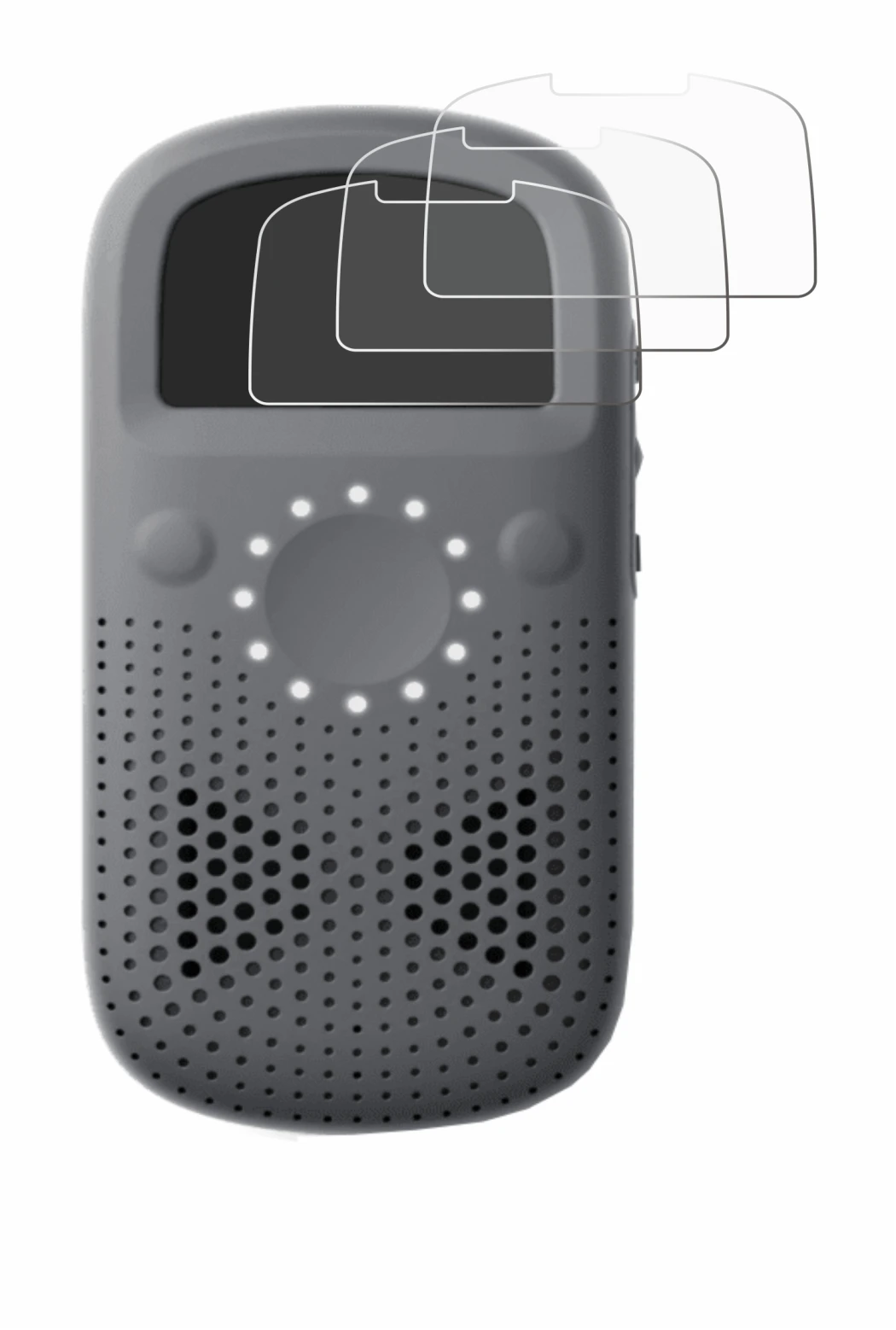 Image de l'appareil Relay X avec une grande variété de protections d'écran.