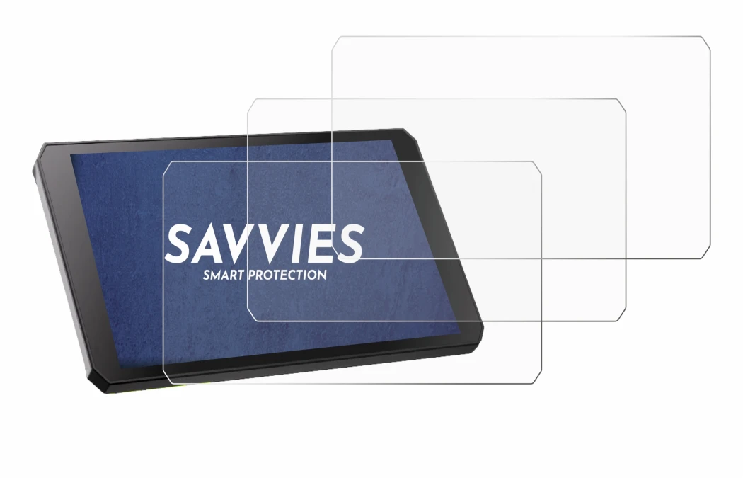 Image de l'appareil RiderNav R7M avec une grande variété de protections d'écran.