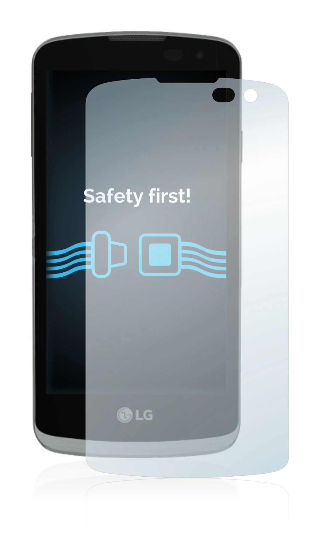 Image de l'appareil LG Optimus Zone 3 avec une grande variété de protections d'écran.