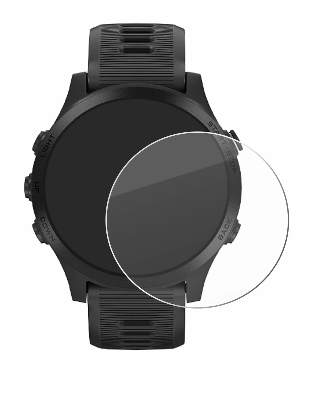Image de l'appareil Garmin Forerunner 945 avec une grande variété de protections d'écran.