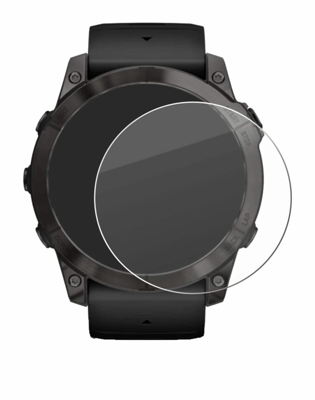 Image de l'appareil Garmin Epix Pro (Gen 2) (51 mm) avec une grande variété de protections d'écran.