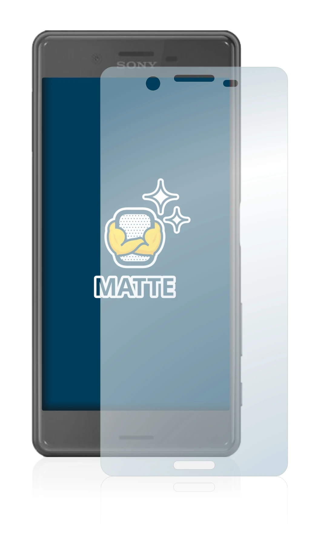 Image de l'appareil Sony Xperia X Performance avec une grande variété de protections d'écran.