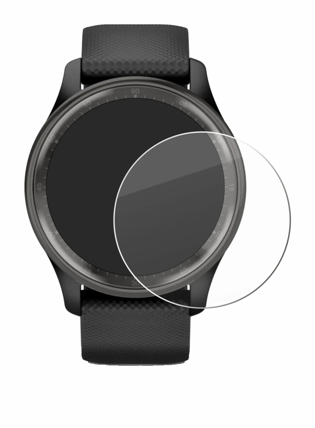 Image de l'appareil Garmin Vivomove Trend avec une grande variété de protections d'écran.