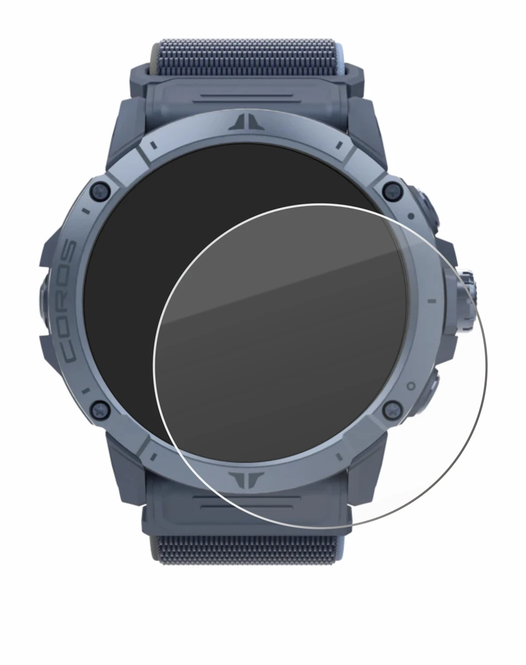 Image de l'appareil Coros Vertix 2S avec une grande variété de protections d'écran.