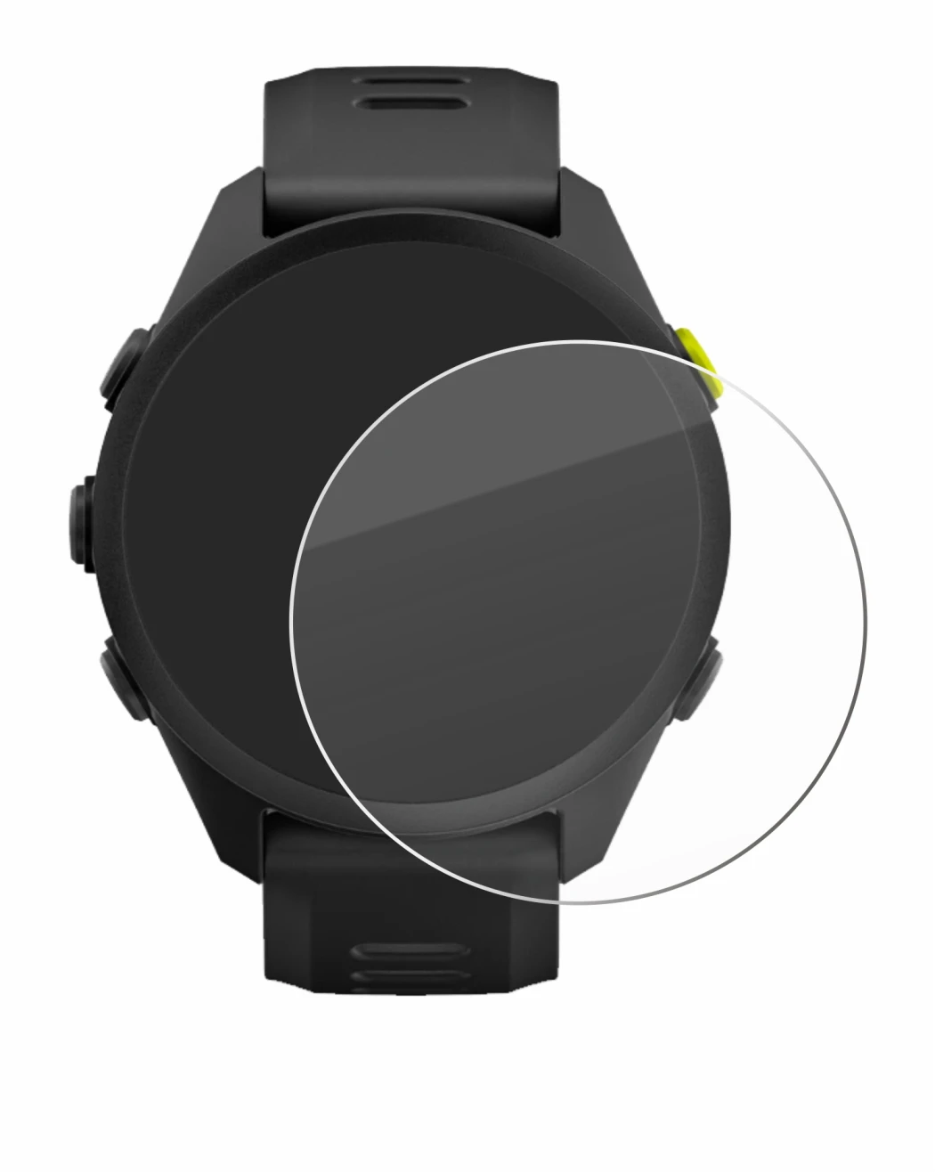 Image de l'appareil Garmin Forerunner 70 avec une grande variété de protections d'écran.