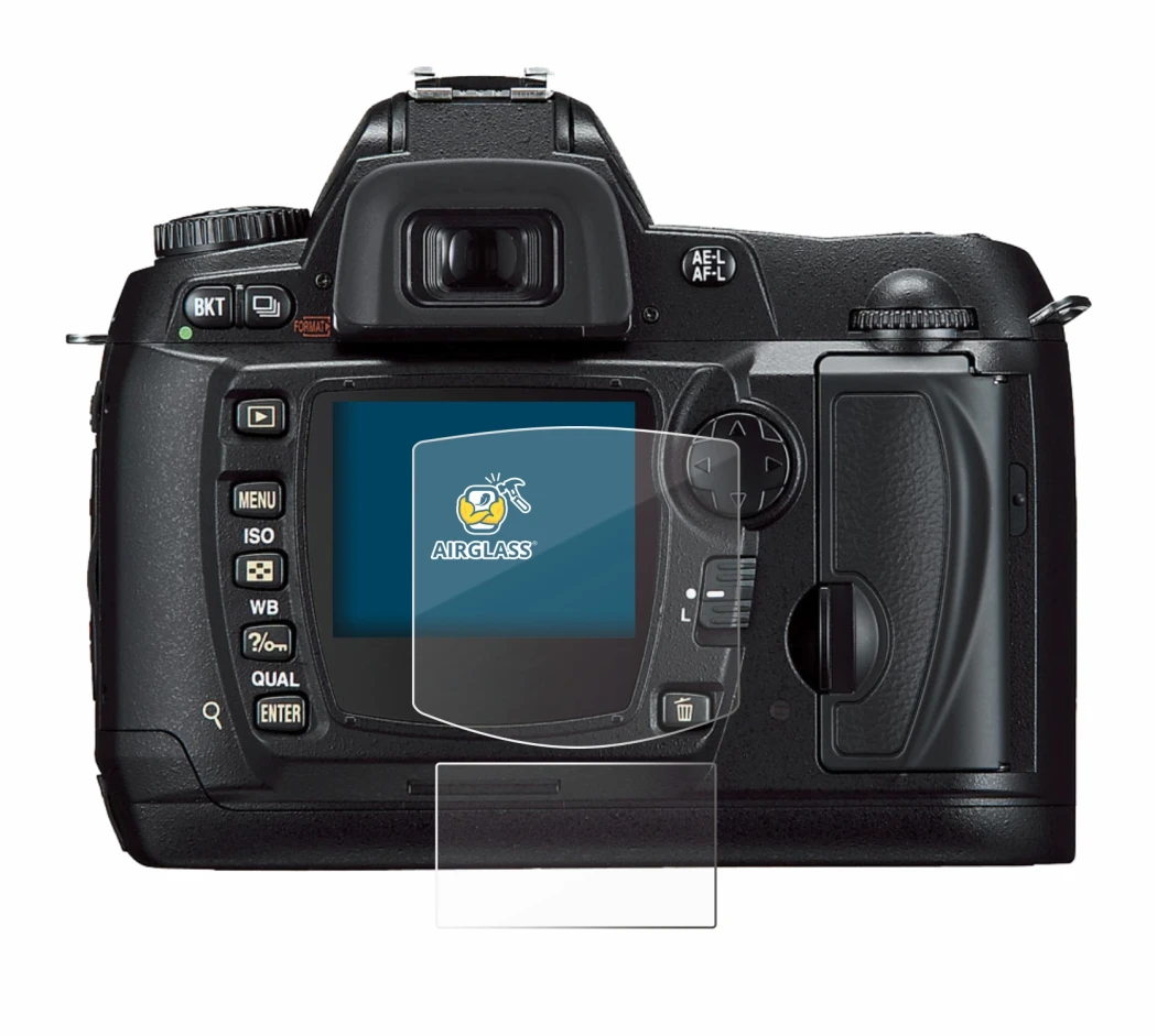 Image de l'appareil Nikon D70 avec une grande variété de protections d'écran.