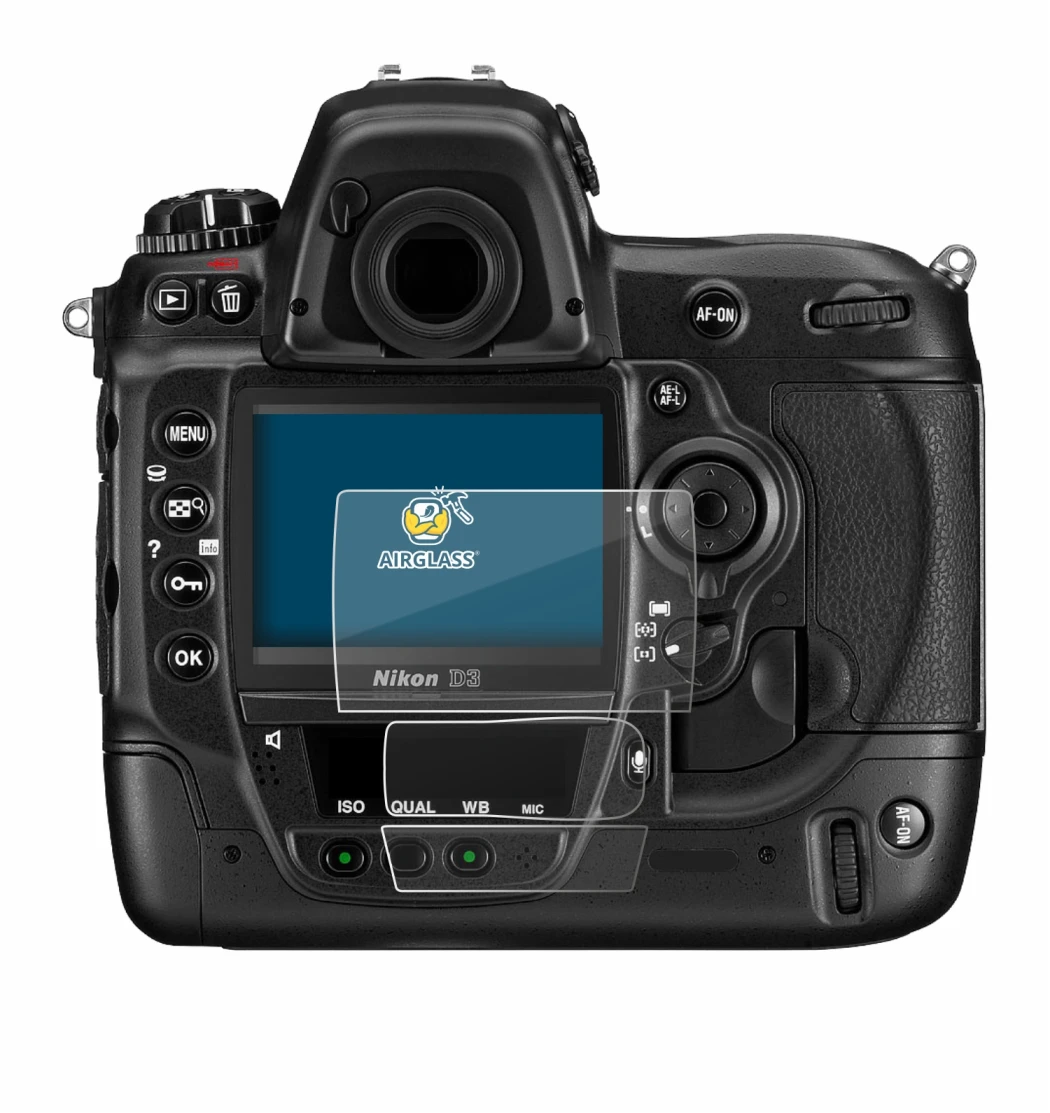 Image de l'appareil Nikon D3 avec une grande variété de protections d'écran.