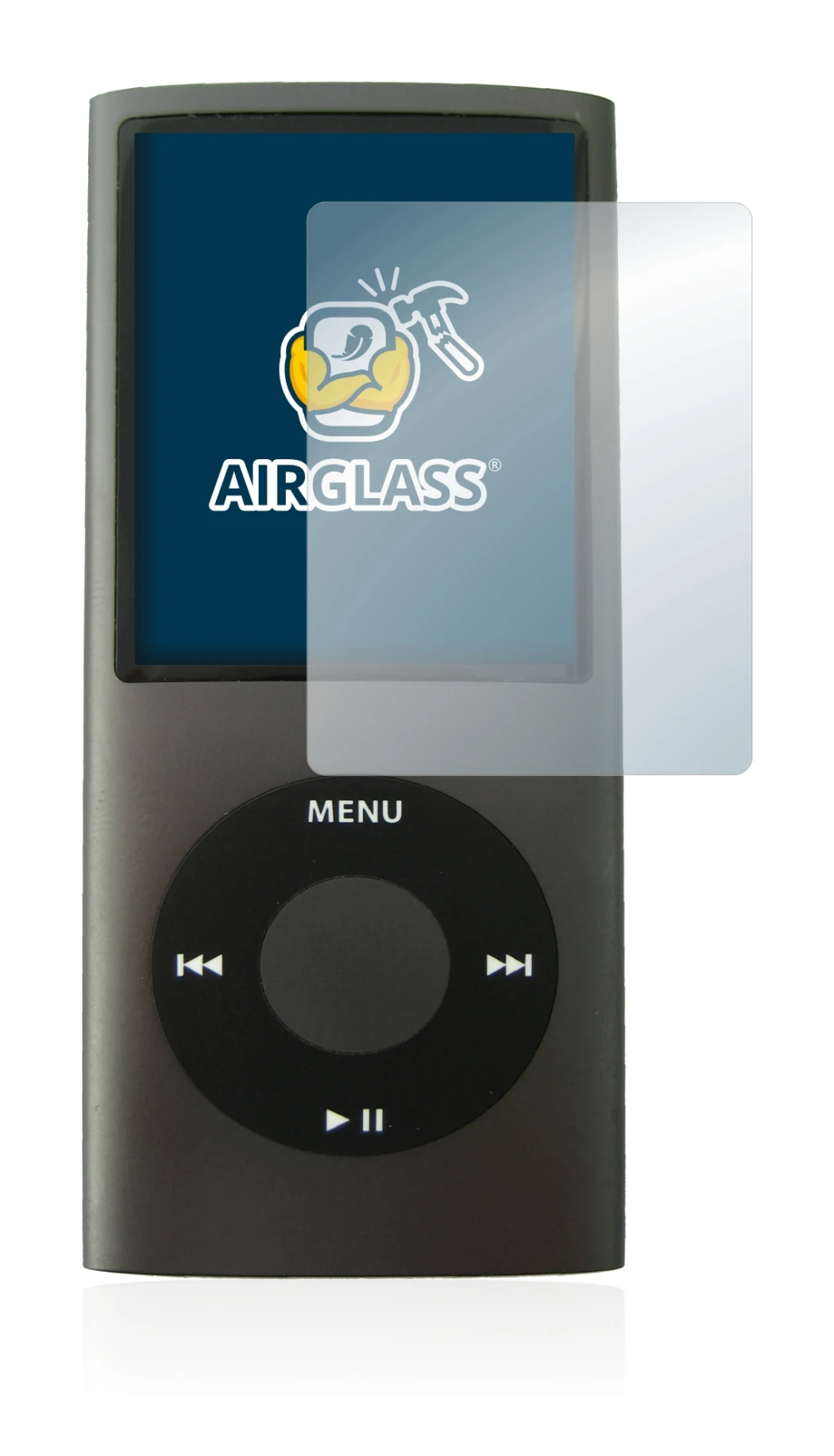 Image de l'appareil Apple iPod nano (4ème Gen.) avec une grande variété de protections d'écran.