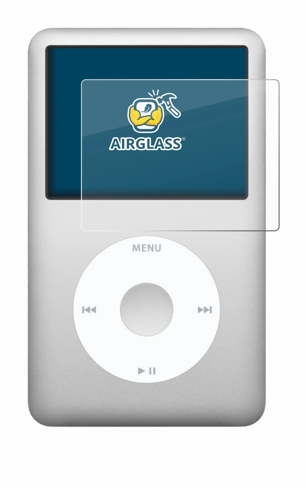 Image de l'appareil Apple iPod classic 160 GB (7ème Gen.) avec une grande variété de protections d'écran.