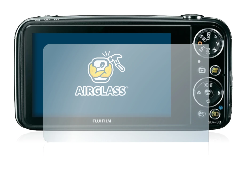 Image de l'appareil Fujifilm FinePix Real 3D W3 avec une grande variété de protections d'écran.