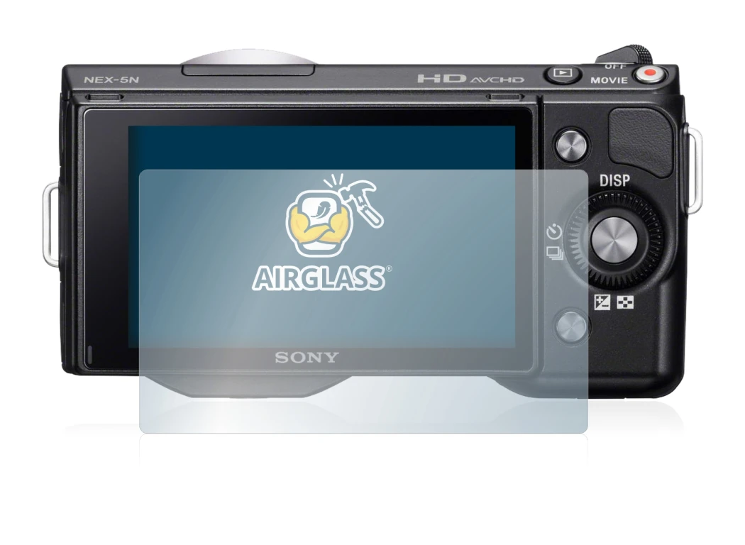 Image de l'appareil Sony Alpha NEX-5N avec une grande variété de protections d'écran.