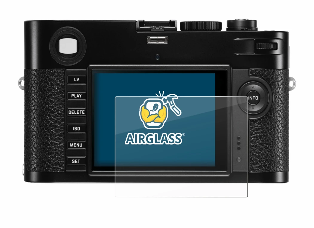 Image de l'appareil Leica M (Typ 240) avec une grande variété de protections d'écran.