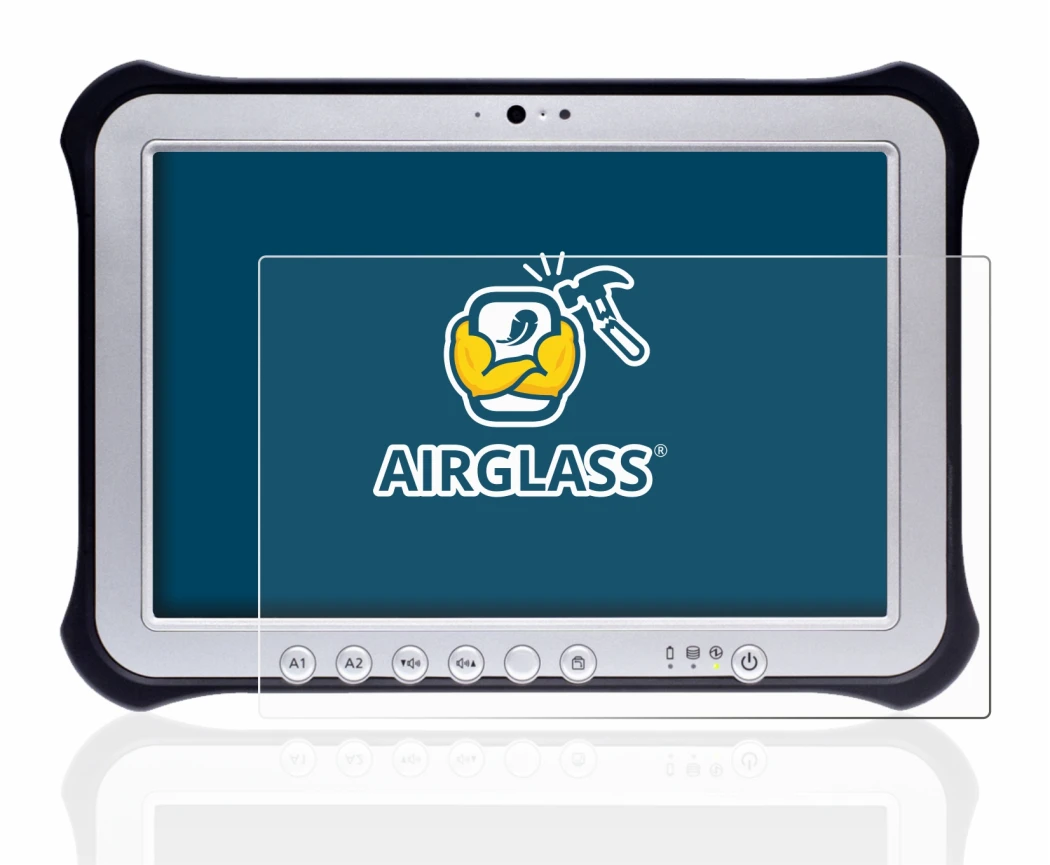 Image de l'appareil Panasonic Toughpad FZ-G1 avec une grande variété de protections d'écran.