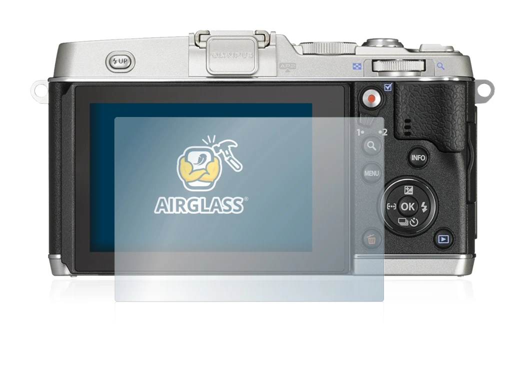 Image de l'appareil Olympus PEN E-P5 avec une grande variété de protections d'écran.