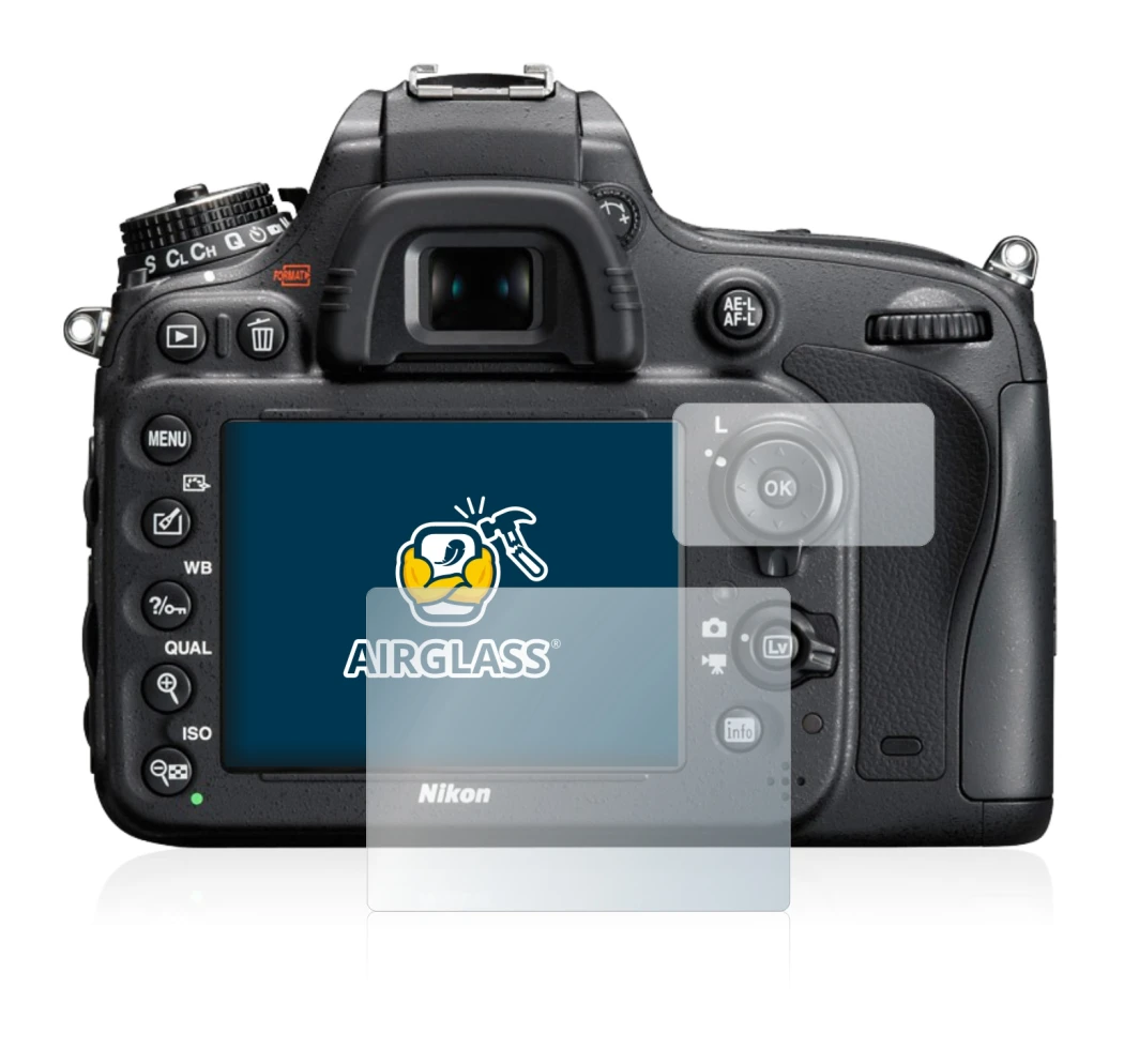 Image de l'appareil Nikon D610 avec une grande variété de protections d'écran.